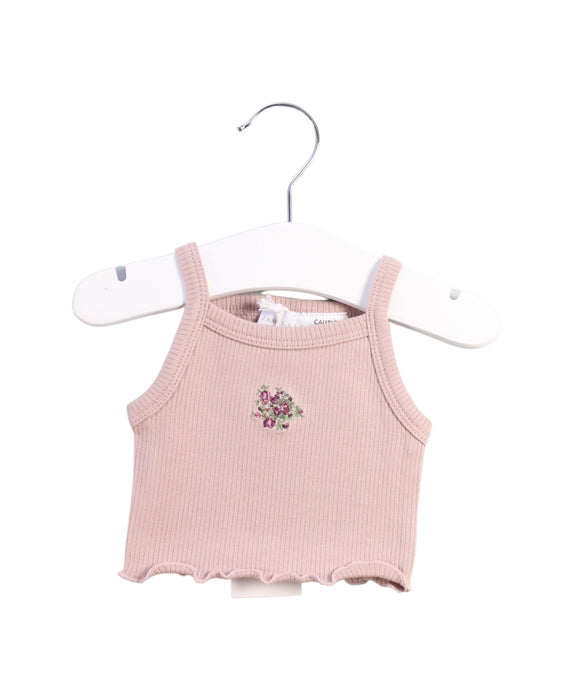 A Pink Sleeveless Tops from Jamie Kay in size 0-3M for girl. (Front View)