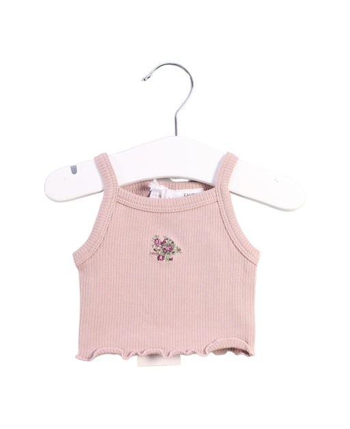 A Pink Sleeveless Tops from Jamie Kay in size 0-3M for girl. (Front View)