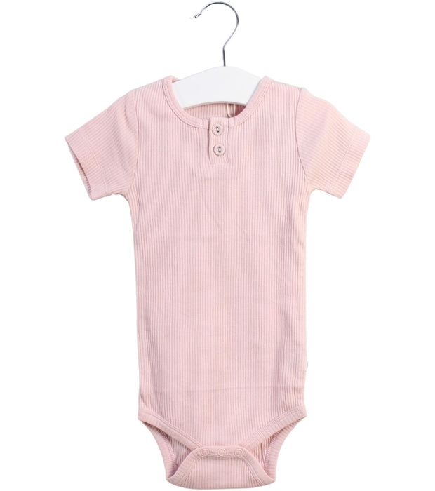 A Pink Short Sleeve Bodysuits from Jamie Kay in size 6-12M for girl. (Front View)