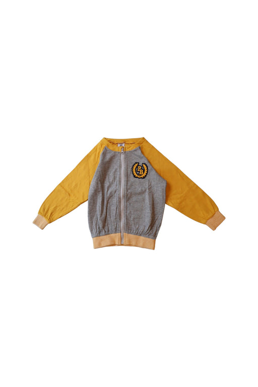 A Grey Zippered Sweatshirts from Petit Bateau in size 3T for boy. (Front View)