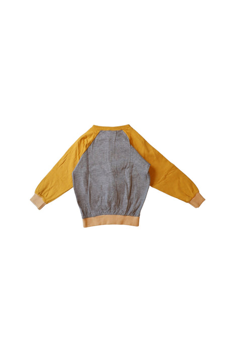 A Grey Zippered Sweatshirts from Petit Bateau in size 3T for boy. (Back View)