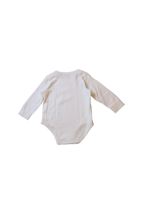 A White Long Sleeve Bodysuits from Mides in size 12-18M for neutral. (Back View)