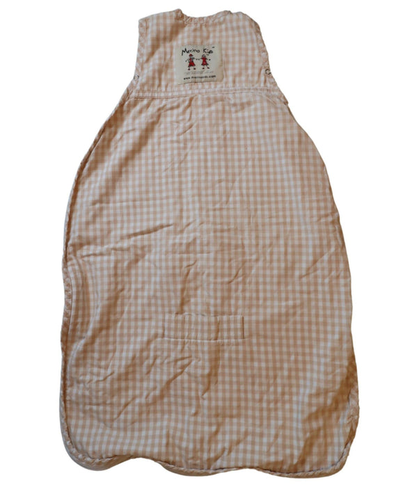 A Peach Sleepsacs from Merino Kids in size 0-3M for neutral. (Back View)