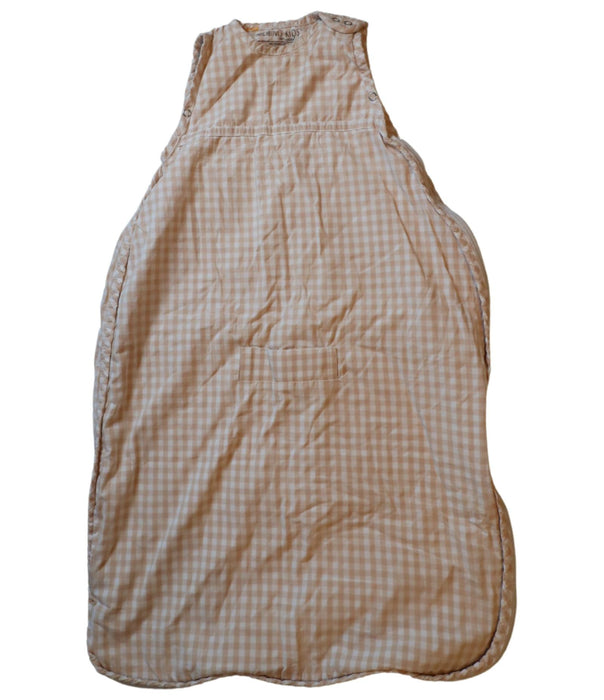 A Peach Sleepsacs from Merino Kids in size 0-3M for neutral. (Front View)