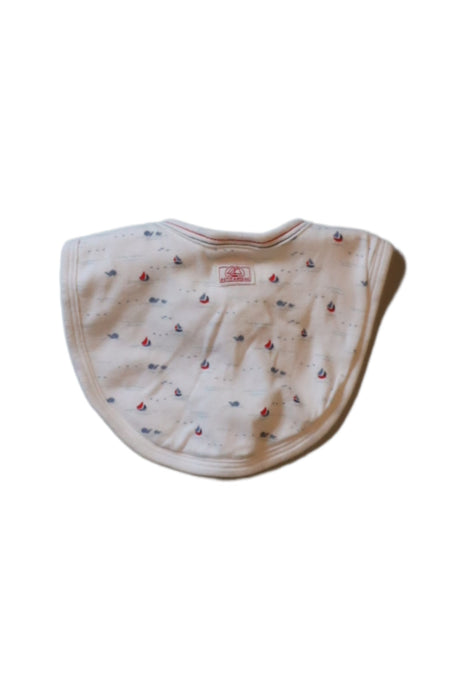 A White Bibs from Petit Bateau in size O/S for boy. (Front View)