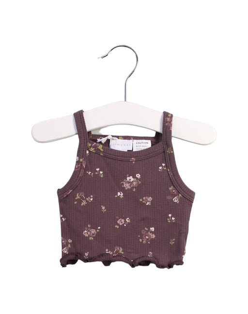 A Brown Sleeveless Tops from Jamie Kay in size 0-3M for girl. (Front View)