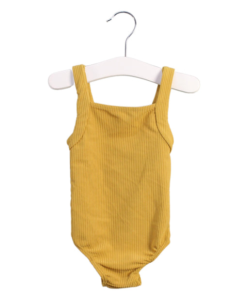 A Yellow Swimsuits from Atilla Cubs in size 6-12M for girl. (Front View)