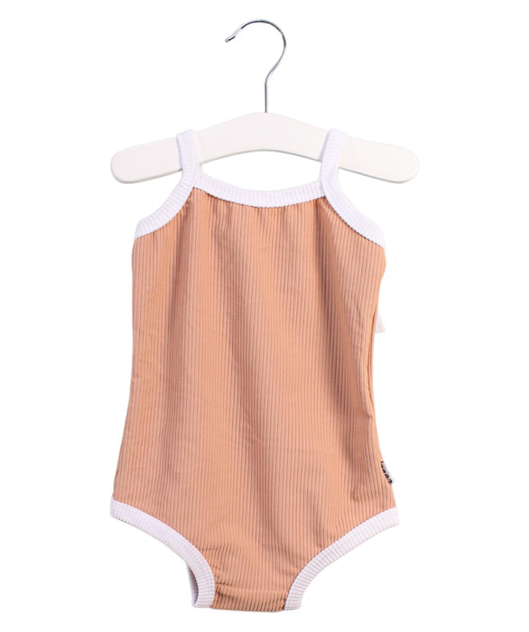 A Peach Swimsuits from Atilla Cubs in size 4T for girl. (Front View)