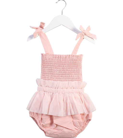 A Pink Sleeveless Bodysuits from India & Grace in size 2T for girl. (Front View)