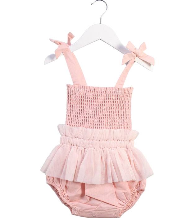 A Pink Sleeveless Bodysuits from India & Grace in size 2T for girl. (Front View)