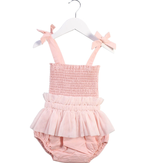 A Pink Sleeveless Bodysuits from India & Grace in size 2T for girl. (Front View)