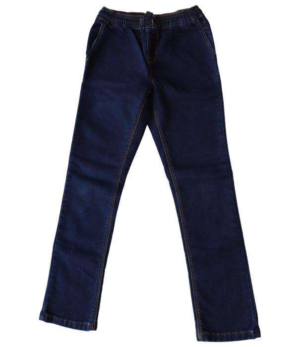 A Navy Casual Pants from Petit Bateau in size 8Y for boy. (Front View)