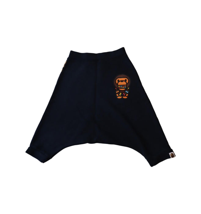 A Black Shorts from BAPE KIDS in size 7Y for boy. (Back View)