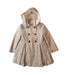 A Beige Coats from Jacadi in size 3T for girl. (Front View)