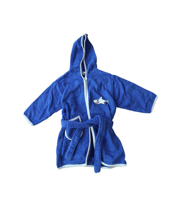 A Blue Bathrobes from Playshoes in size 18-24M for boy. (Front View)