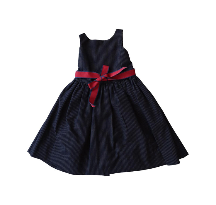 A Navy Sleeveless Dresses from Polo Ralph Lauren in size 4T for girl. (Back View)