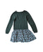 A Green Long Sleeve Dresses from CdeC in size 4T for girl. (Back View)