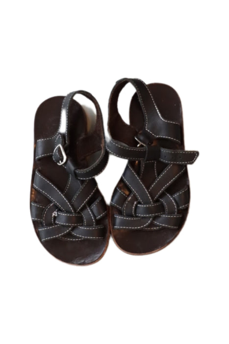 A Black Sandals from Gallucci in size 4T for girl. (Front View)