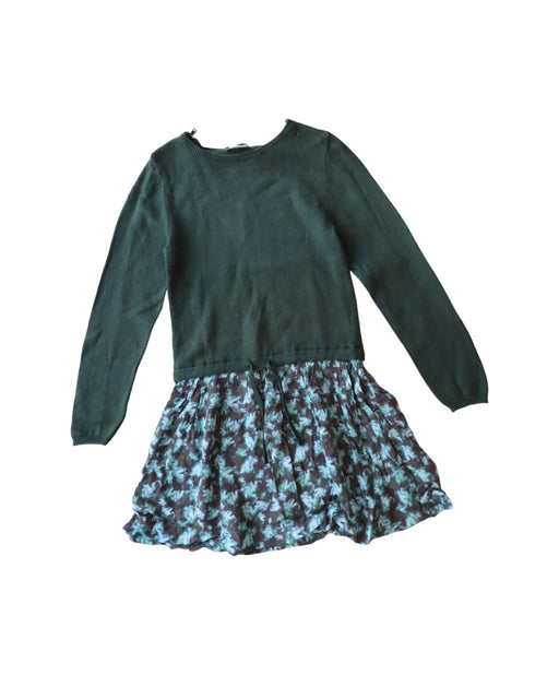 A Green Long Sleeve Dresses from CdeC in size 4T for girl. (Front View)