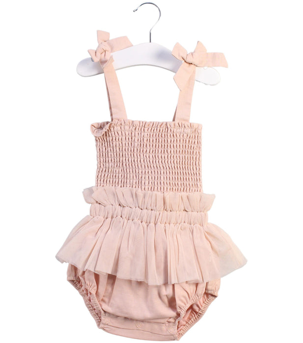 A Beige Sleeveless Bodysuits from India & Grace in size 2T for girl. (Front View)