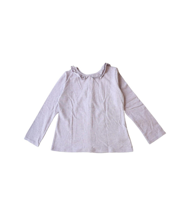 A Purple Long Sleeve Tops from Comme Ca Ism in size 5T for girl. (Back View)