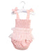 A Pink Sleeveless Rompers from India & Grace in size 3-6M for girl. (Front View)