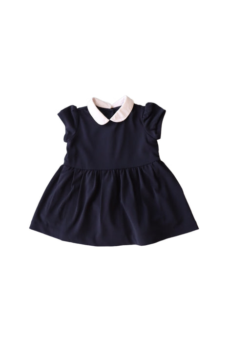 A Navy Short Sleeve Dresses from Ralph Lauren in size 0-3M for girl. (Front View)