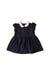 A Navy Short Sleeve Dresses from Ralph Lauren in size 0-3M for girl. (Front View)