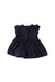 A Navy Short Sleeve Dresses from Ralph Lauren in size 0-3M for girl. (Back View)