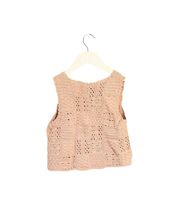 A Pink Sweater Vests from Bonpoint in size 6T for girl. (Back View)