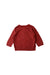 A Red Cardigans from Momonittu in size 8Y for girl. (Back View)