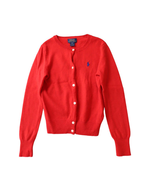 A Red Cardigans from Polo Ralph Lauren in size 8Y for girl. (Front View)