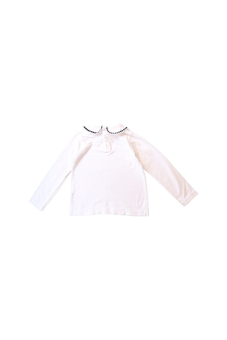 A White Long Sleeve Tops from Jacadi in size 4T for girl. (Back View)
