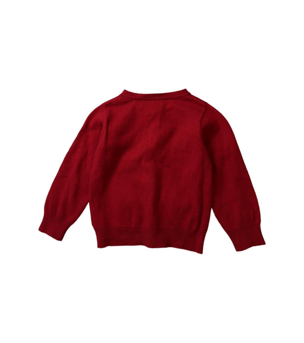 A Red Cardigans from Jacadi in size 18-24M for girl. (Back View)