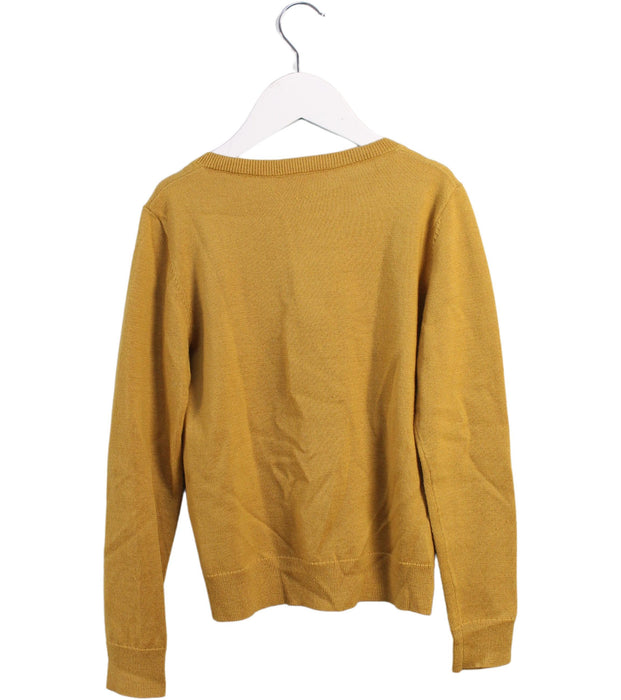 A Yellow Cardigans from Bonpoint in size 10Y for girl. (Back View)