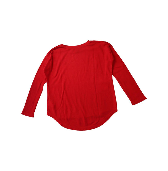 A Red Long Sleeve Tops from Polo Ralph Lauren in size 7Y for girl. (Back View)