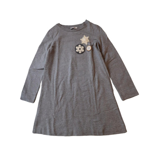 A Grey Long Sleeve Dresses from Moncler in size 8Y for girl. (Front View)