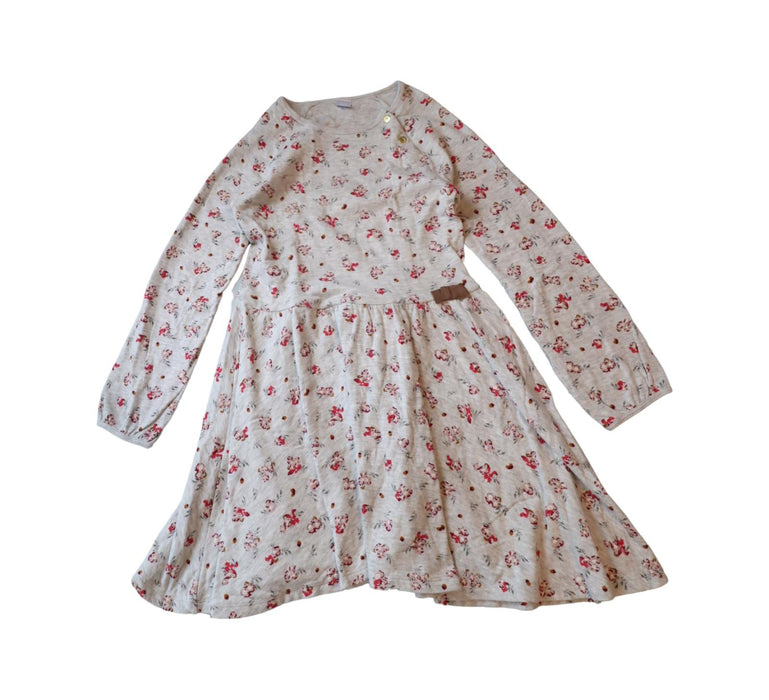 A Grey Long Sleeve Dresses from Petit Bateau in size 10Y for girl. (Front View)