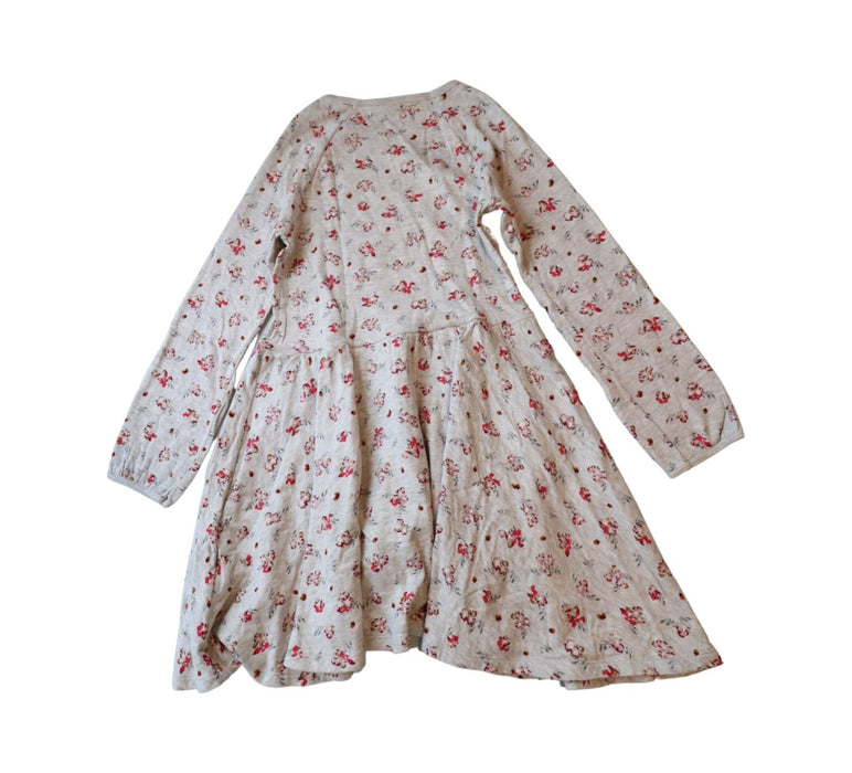 A Grey Long Sleeve Dresses from Petit Bateau in size 10Y for girl. (Back View)