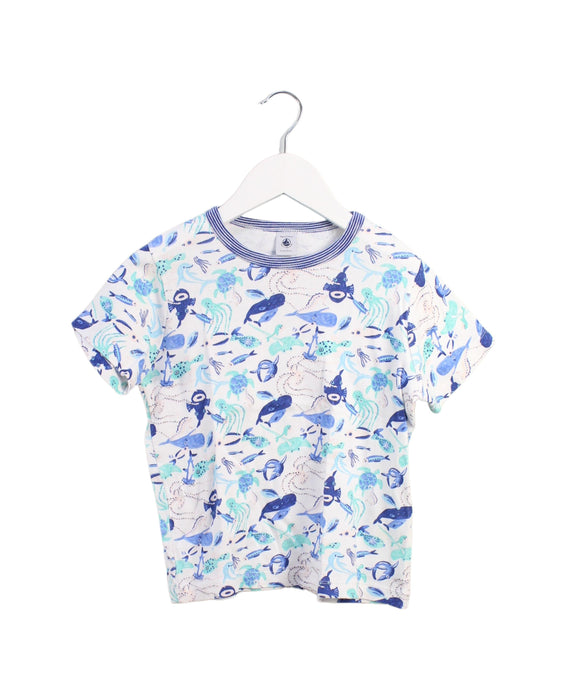 A White Short Sleeve T Shirts from Petit Bateau in size 8Y for girl. (Front View)