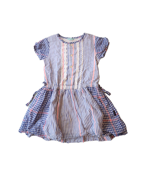 A Blue Short Sleeve Dresses from Hakka in size 5T for girl. (Front View)