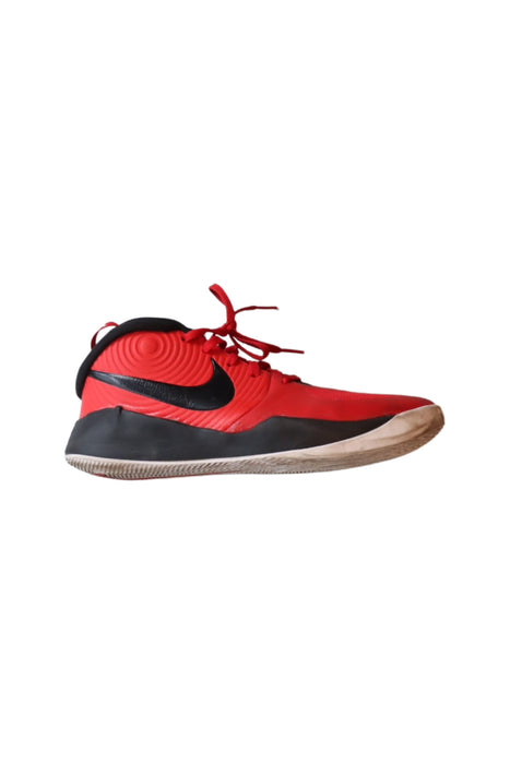 A Red Sneakers from Nike in size 12Y for boy. (Front View)