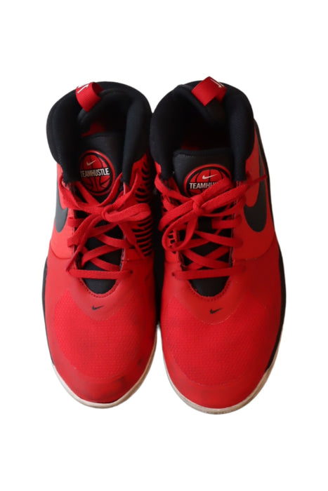 A Red Sneakers from Nike in size 12Y for boy. (Back View)