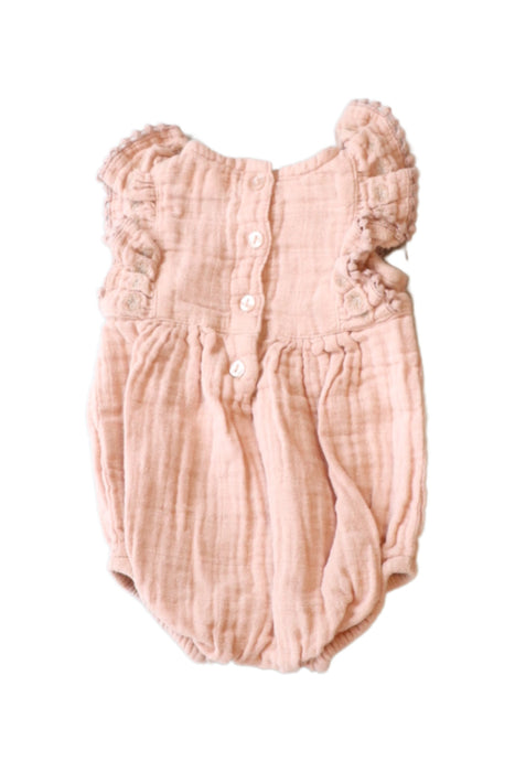 A Pink Short Sleeve Bodysuits from Jamie Kay in size 0-3M for girl. (Back View)