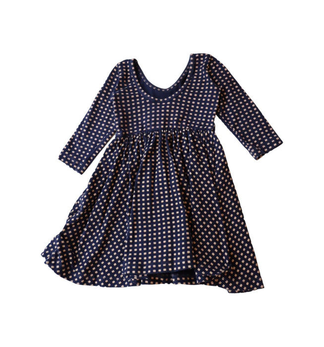 A Navy Long Sleeve Dresses from Alice + Ames in size 2T for girl. (Back View)