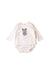 A Ivory Long Sleeve Bodysuits from Seed in size 3-6M for girl. (Front View)