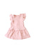 A Pink Sleeveless Dresses from Seed in size 3-6M for girl. (Front View)