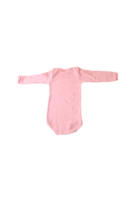 A Pink Long Sleeve Bodysuits from Petit Bateau in size 6-12M for girl. (Back View)