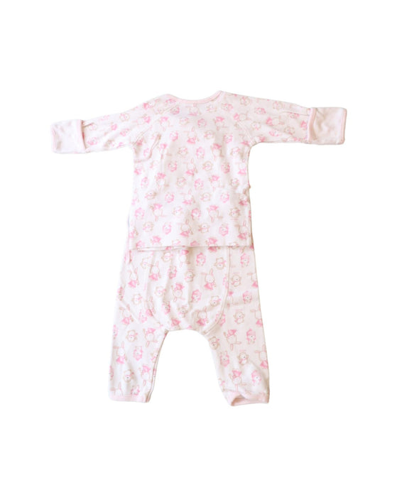 A Pink Pyjama Sets from Chicco in size 3-6M for girl. (Back View)