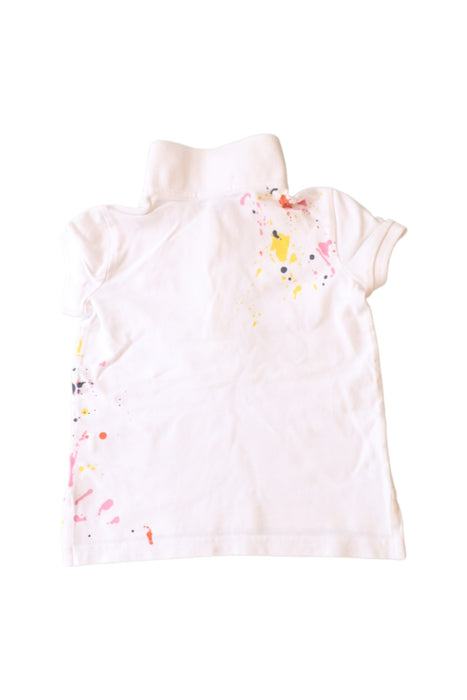 A White Short Sleeve Polos from Polo Ralph Lauren in size 4T for girl. (Back View)